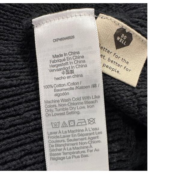 Madewell Small Black V Neck 4 Button Front Shorts Sleeve Cardigan Sweater - Picture 5 of 9